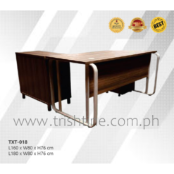 TXT-018 | L-type Executive Table in Steel Legs