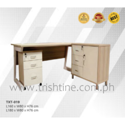 TXT-019 | L-type Executive Table in Steel Legs