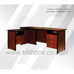 TXT-005 | L-shape Executive Table Set with Mobile Pedestal and Drawer