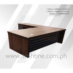 TXT-014 | L-shape Wooden Executive Table