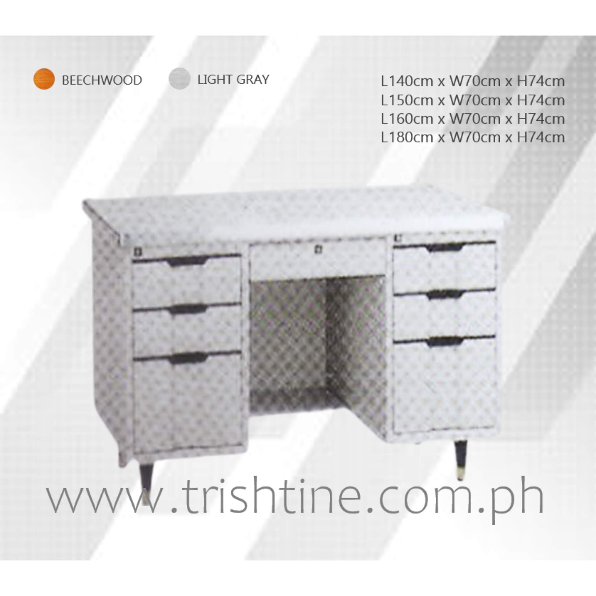 TOFF-032 Steel Office Table with Drawers