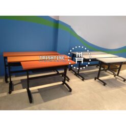 Foldable training table with caster wheels - Trishtine