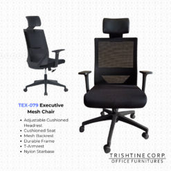 TEX-079 Executive Chair High Back Mesh with Headrest