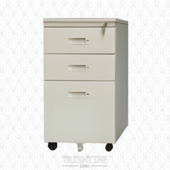 TMP-006 | 3-Drawer Mobile Pedestal Flush Handle