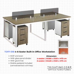TOFF-018 | 4-6-seater Built-in Office Workstation