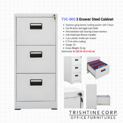 TVC-005 | 3 Drawer Vertical Steel Cabinet