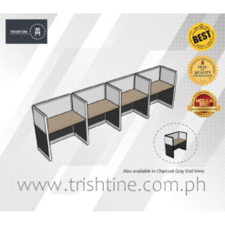 4-seater Workstation Full Fabric