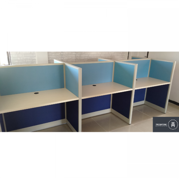 6-seater Workstation Full Fabric | Trishtine