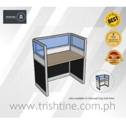 Single Workstation Fabric with Glass