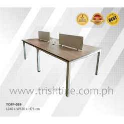 TOFF-059 |  4-seater Working Station with Screen Panel Divider