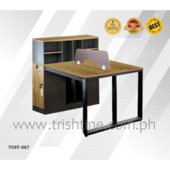 TOFF-067 | 2 seater Office Table with Side Drawer and Shelf