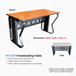 FST-007 Freestanding Table w/ Metal Frame