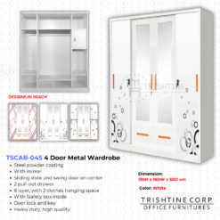 TSCAB-045 | 4 Door Metal Wardrobe Cabinet