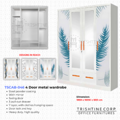 TSCAB-046 | 4 Door Metal Wardrobe Cabinet