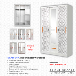 TSCAB-047 | 3 Door Metal Wardrobe Cabinet