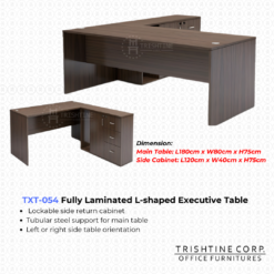 TXT-054 | Fully Laminated L-Shaped Executive Office Desk