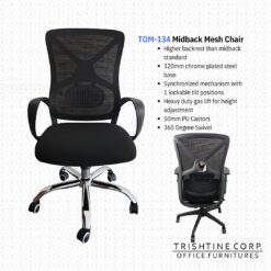 TOM-134 | Executive Midback Mesh Chair
