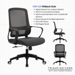 TOM-135 |  Executive Midback Mesh Chair