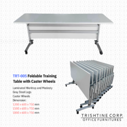 TRT-005 Foldable Training Table with Caster Wheels