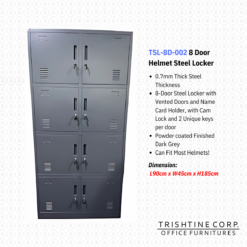 TSL-8D-002 | 8 Door Helmet Steel Locker