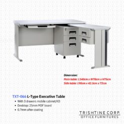TXT-066 | Steel L-Type Office Desk