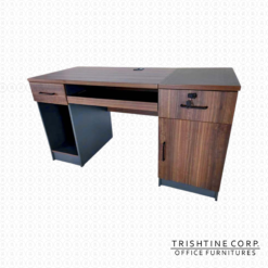 TOFF-076 | 2-Tone Office Table w/ System Unit Bin and Keyboard Tray
