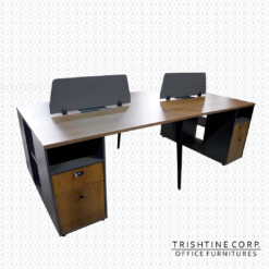 TOFF-146 | 4-Seater Workstation with Cabinet Storage