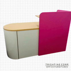 Oval Reception Table with Mini Shelf