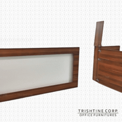 Reception Counter Entryway with Flipping Tabletop and Door
