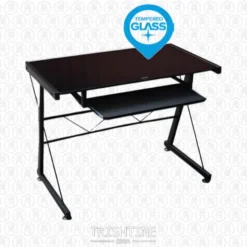 TCOM-025 | Computer Table with Tempered Glass Tabletop