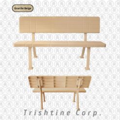 TPLAS-053 | 3 Seater Plastic Bench with backrest
