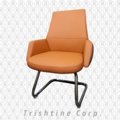 TVIS-010 | Integrated armrest leather upholstered visitors Chair